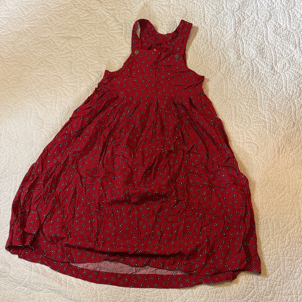 Vintage Cottagecore Overalls Dress